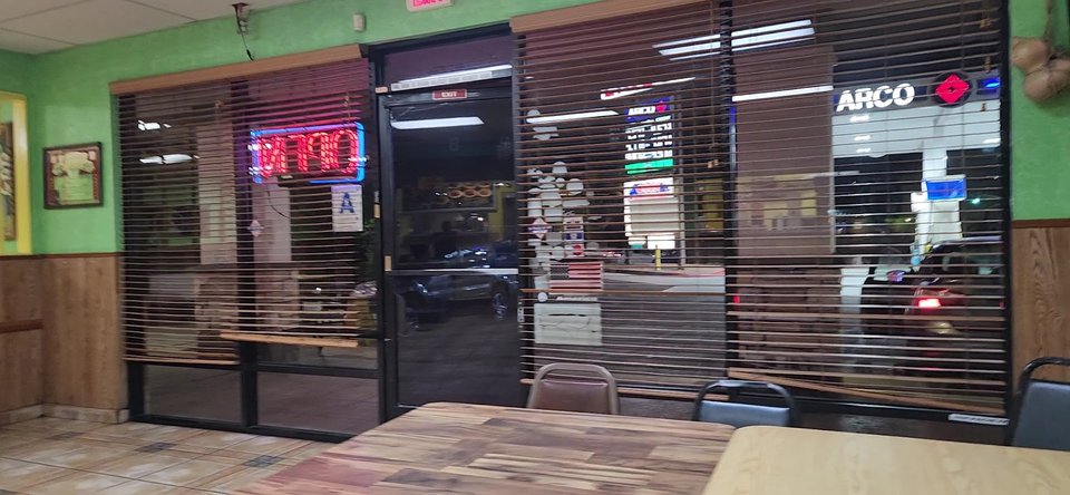 Bright restaurant interior with counter seating