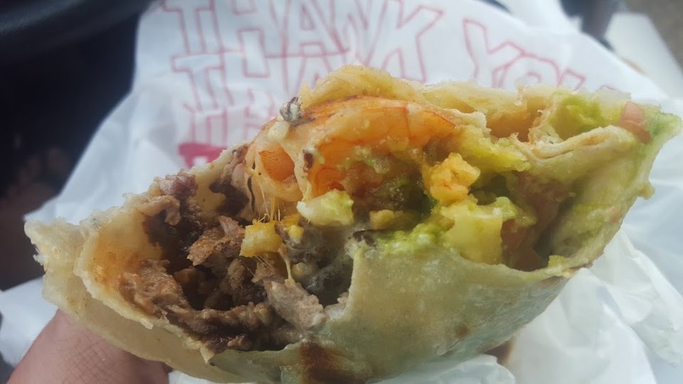 California Burrito with Shrimp