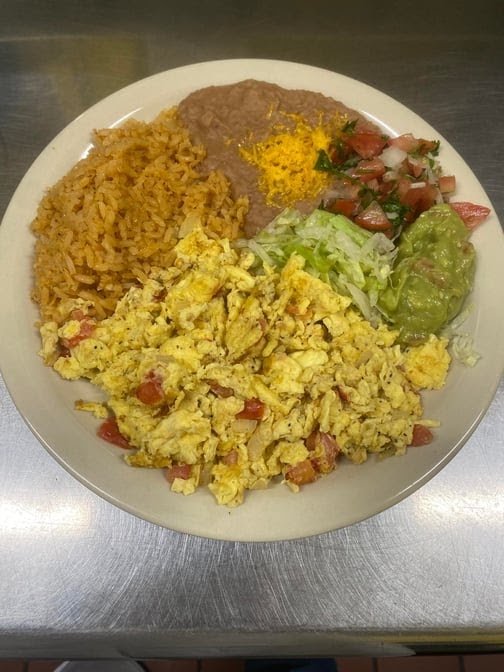 Printed menu for breakfast, lunch, and dinner