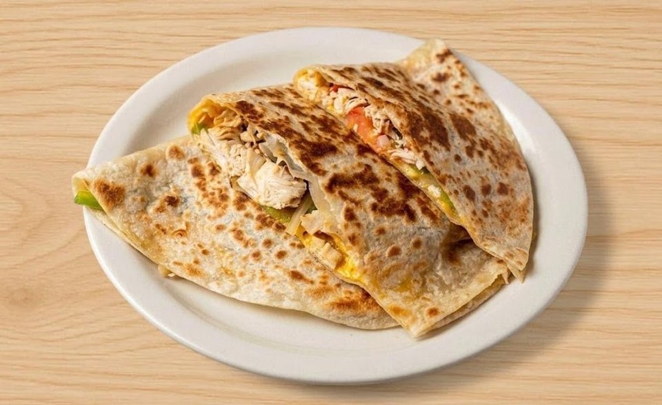 Restaurant menu with Mexican breakfast options